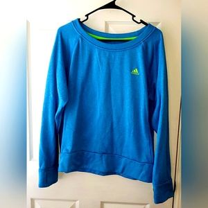 Adidas - blue - sweatshirt- large